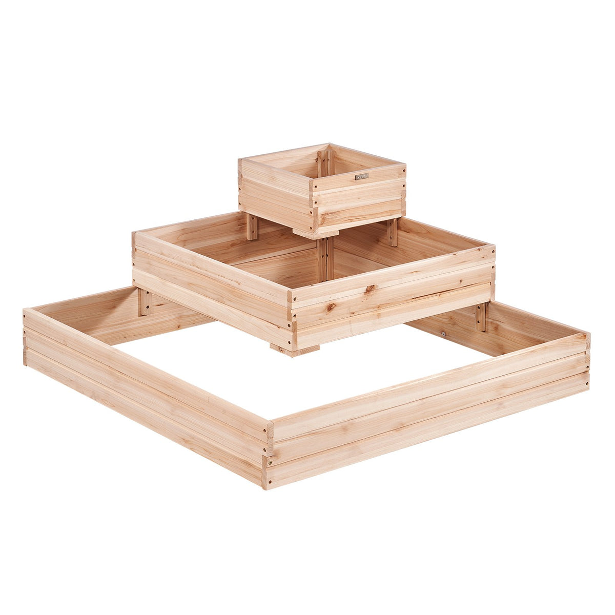 Raised Garden Bed | Wooden 113x113x51cm Planter Box for Vegetables, Herbs & Flowers