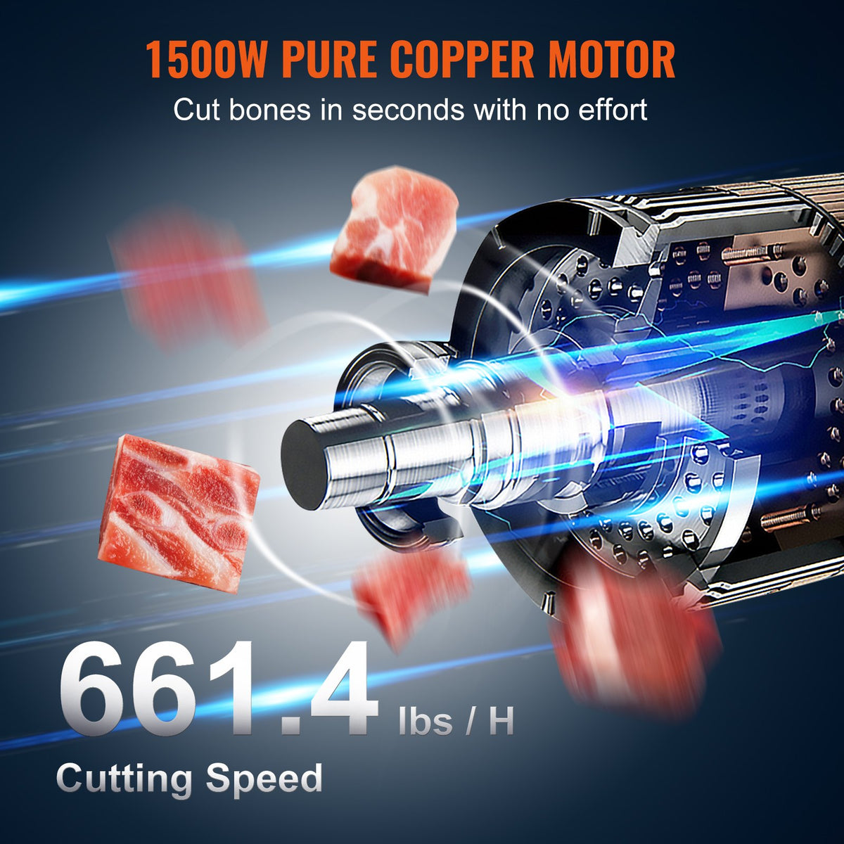 Meat Bandsaw 1500W | Commercial Stainless Steel Bone Saw Machine