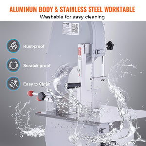 Meat Bandsaw 1500W | Commercial Stainless Steel Bone Saw Machine
