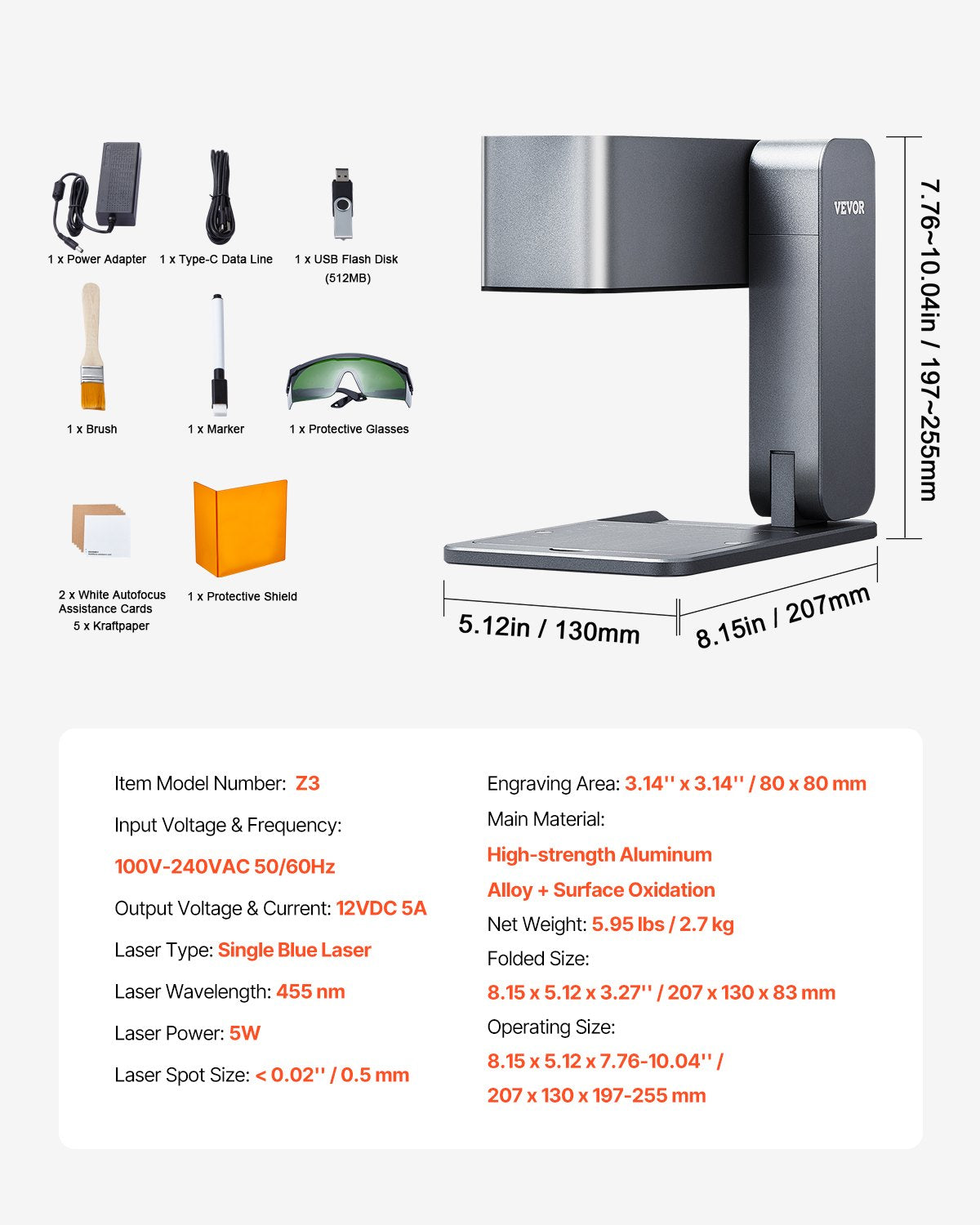 Portable Laser Engraver | 600mm/s 5W Handheld Engraving Machine