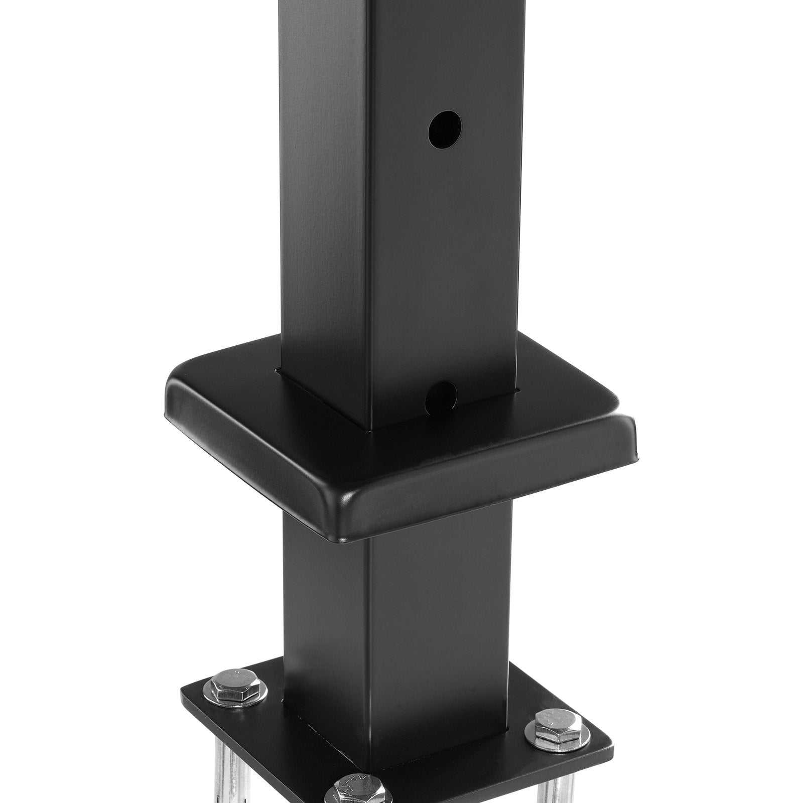 Cable Railing Post 42"x1.97"x1.97" | Stainless Steel Deck Stair Post with Bracket | Black