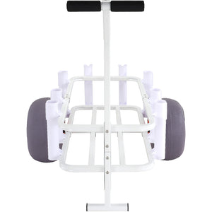 Beach Fishing Cart | 136kg Capacity | Heavy Duty Aluminium Pier Wagon with PU Balloon Wheels & 8 Rod Holders | For Sand, Fishing & Picnic