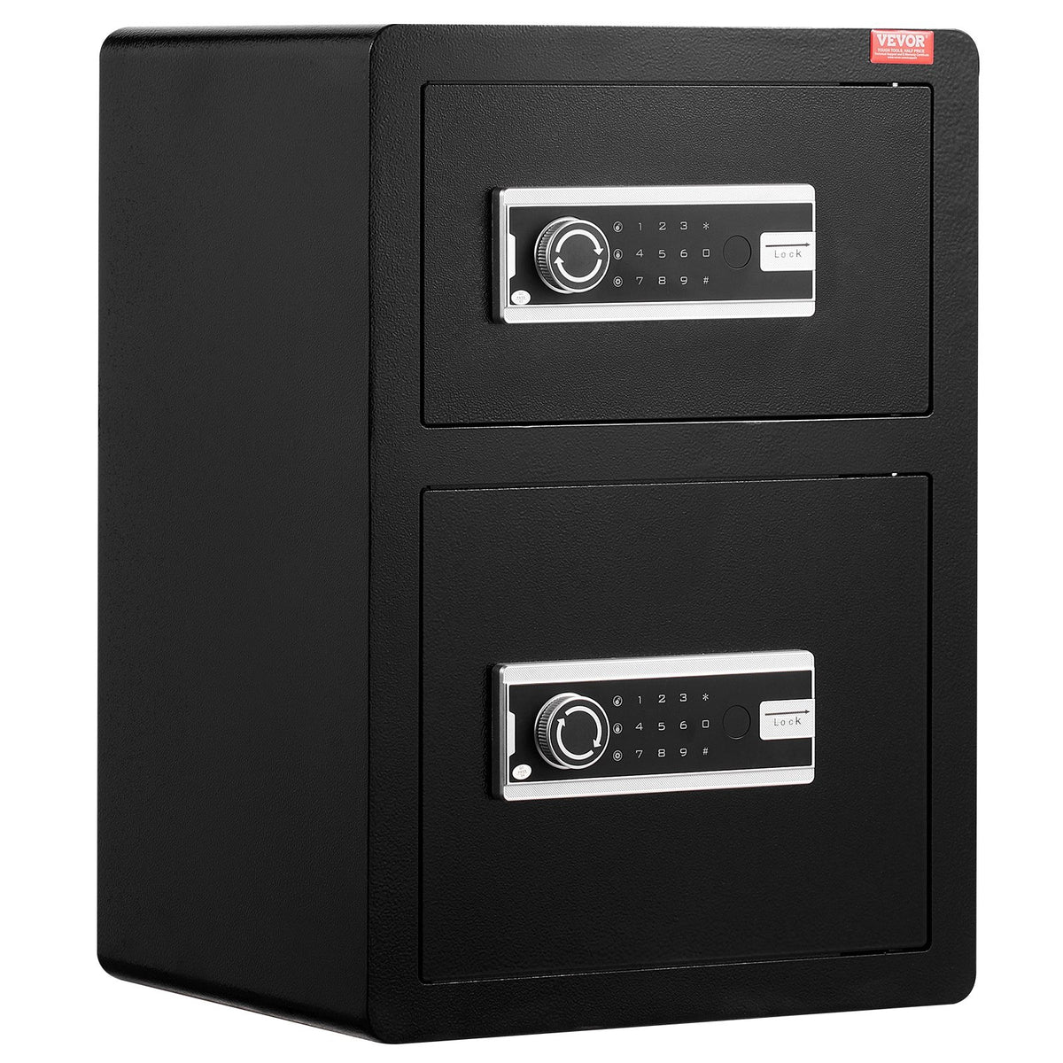 Safe Box | Double Door 3.5 cu.ft with Key & Password | Fireproof Bag | Black Security Cabinet