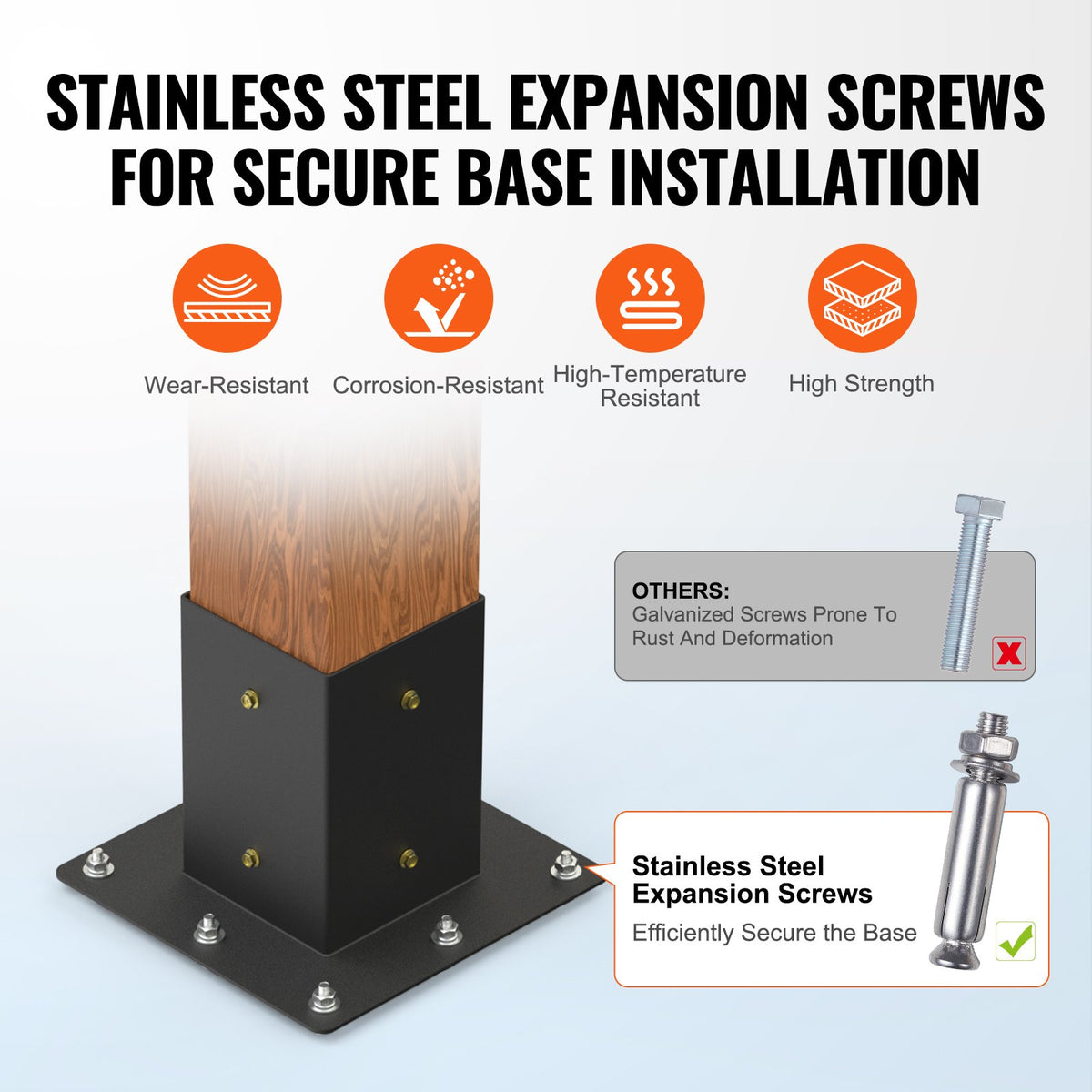 Pergola Bracket Kit 4"x4" | 8pc Heavy Duty Steel Post Base & Corner Set | Outdoor Pergola Hardware