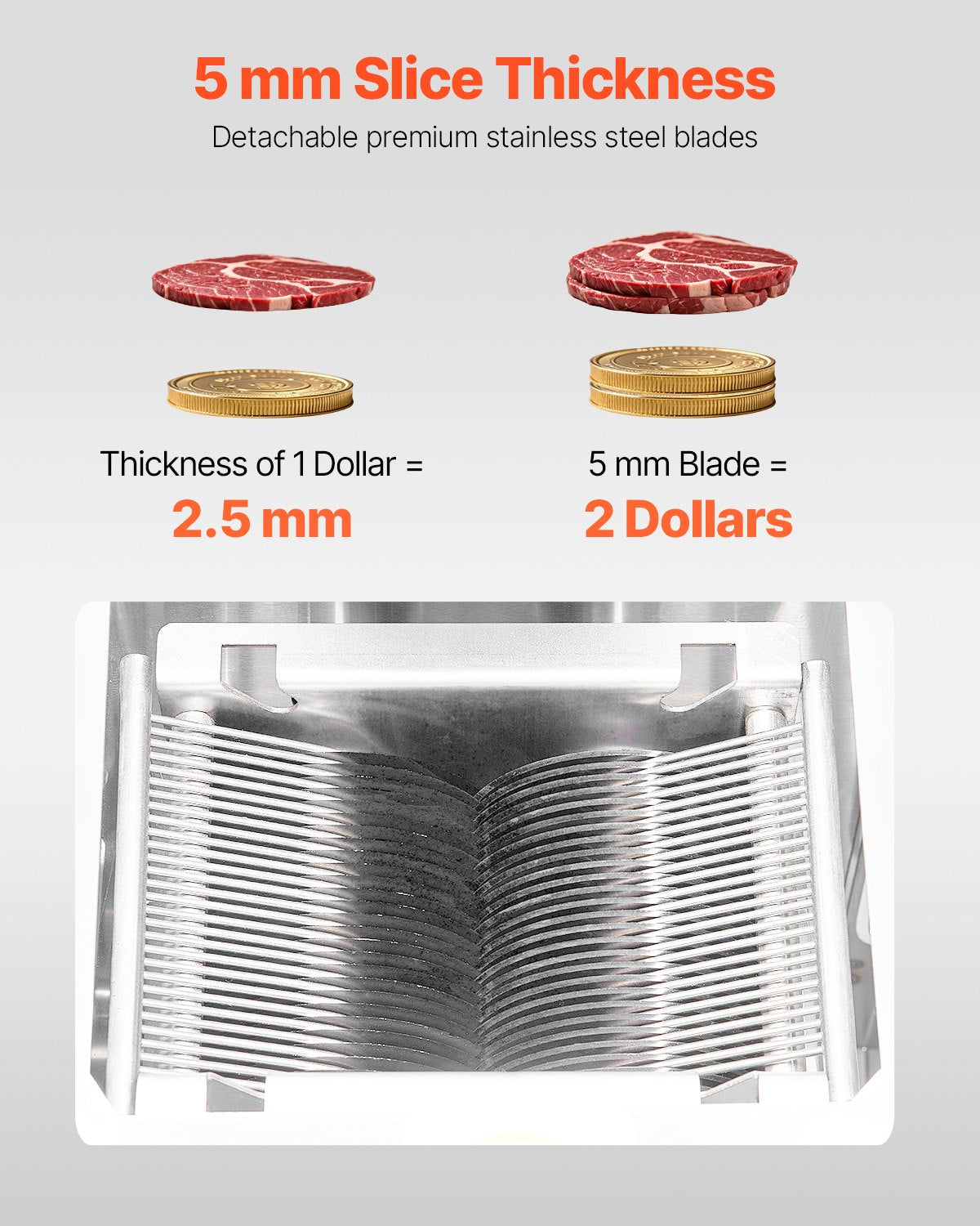 Meat Cutter Machine 1100W | Commercial Stainless Steel Slicer