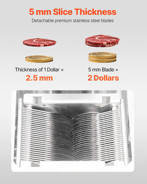 Meat Cutter Machine 1100W | Commercial Stainless Steel Slicer