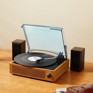 Bluetooth Record Player | 3-Speed Turntable with 3W Speakers