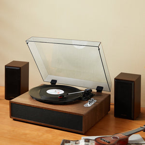 Bluetooth Record Player | 3-Speed Turntable with 10W Speakers