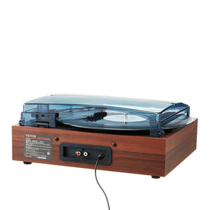 Bluetooth Record Player | 3-Speed Turntable with 5W Speakers