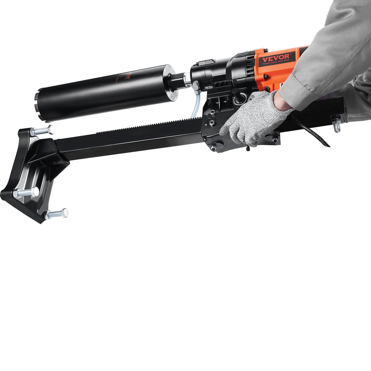 Diamond Core Drill Machine 8" | Wet & Dry Concrete Core Rig with Stand | 750RPM | 2500W | For Brick, Block & Stone