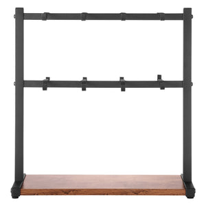 Coffee Mug Holder | 16-Hook Countertop Rack with Wooden Base