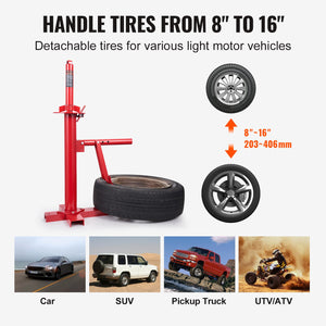 Manual Tire Changer | Portable Bead Breaker & Mounting Tool for 203–406mm Tires | Car, Truck & Trailer Use