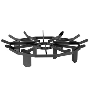 Log Grate 27 Inch | Heavy Duty Steel Firewood Rack with 6 Legs | Powder-Coated Finish | For Wood Stoves & Outdoor Fire Pits