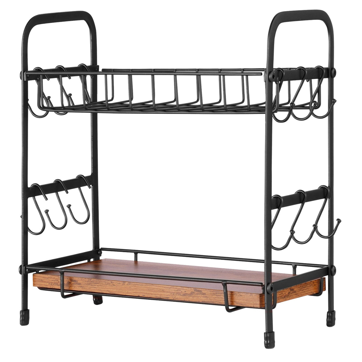 Coffee Bar Organizer | 2-Tier Countertop Stand with 12 Hooks