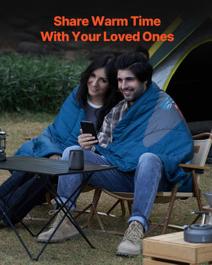 Wearable Camping Blanket | 1.9m x 1.32m Stadium Blanket for Outdoor Warmth