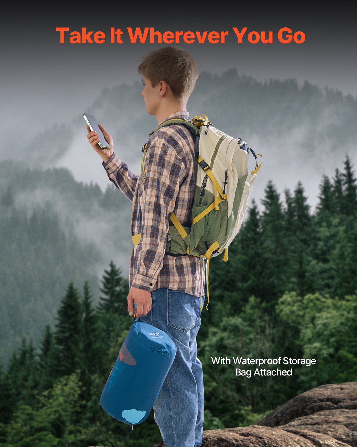 Wearable Camping Blanket | 1.9m x 1.32m Stadium Blanket for Outdoor Warmth