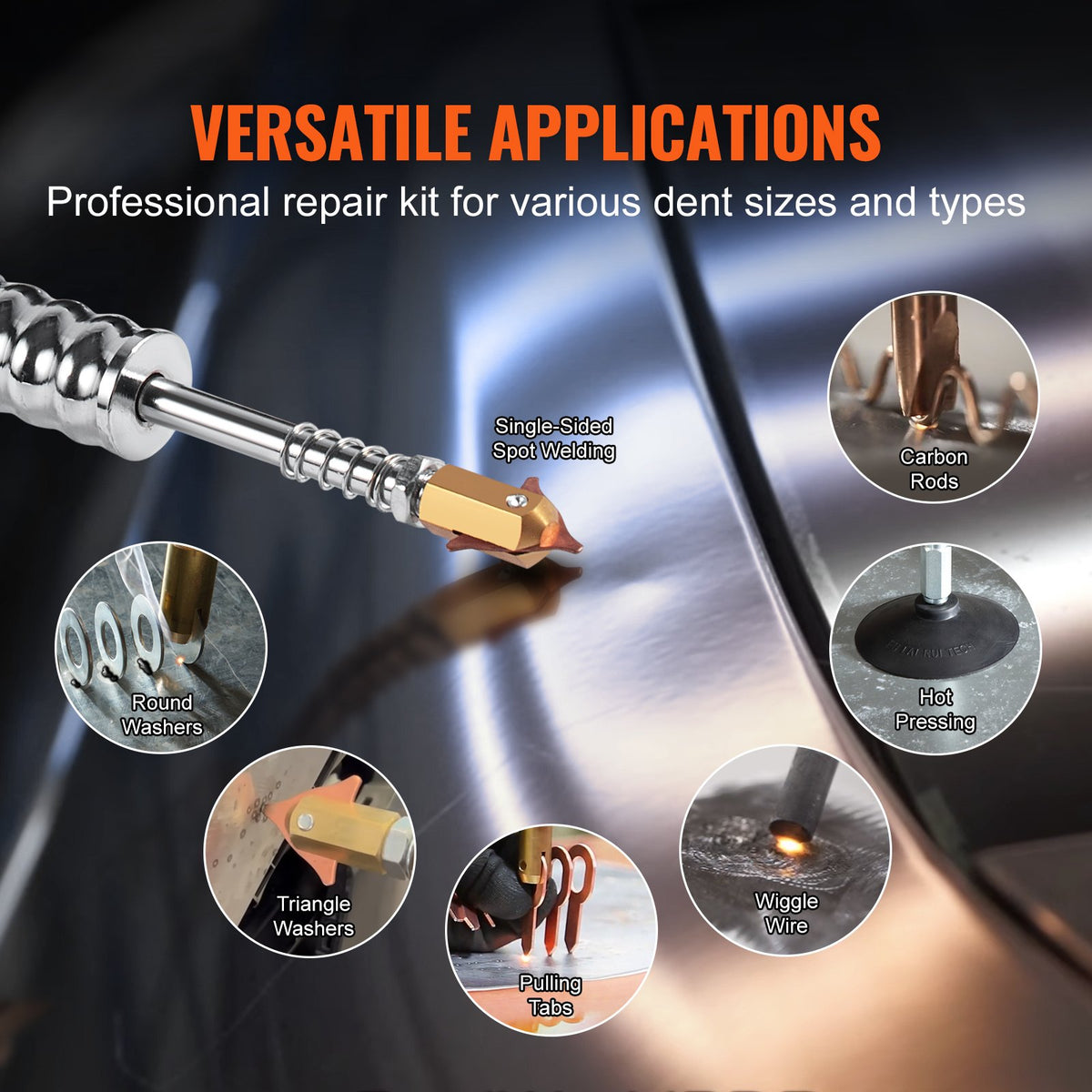 Stud Welder Dent Puller | 3kW Dent Repair Kit with 2 Welding Guns