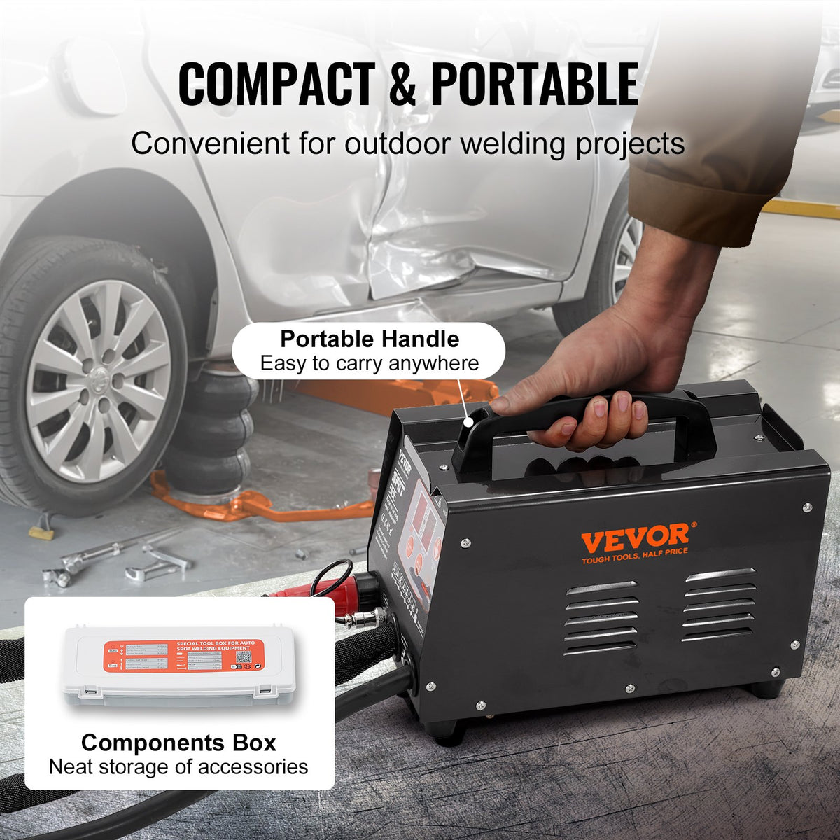Stud Welder Dent Puller | 3kW Dent Repair Kit with 2 Welding Guns