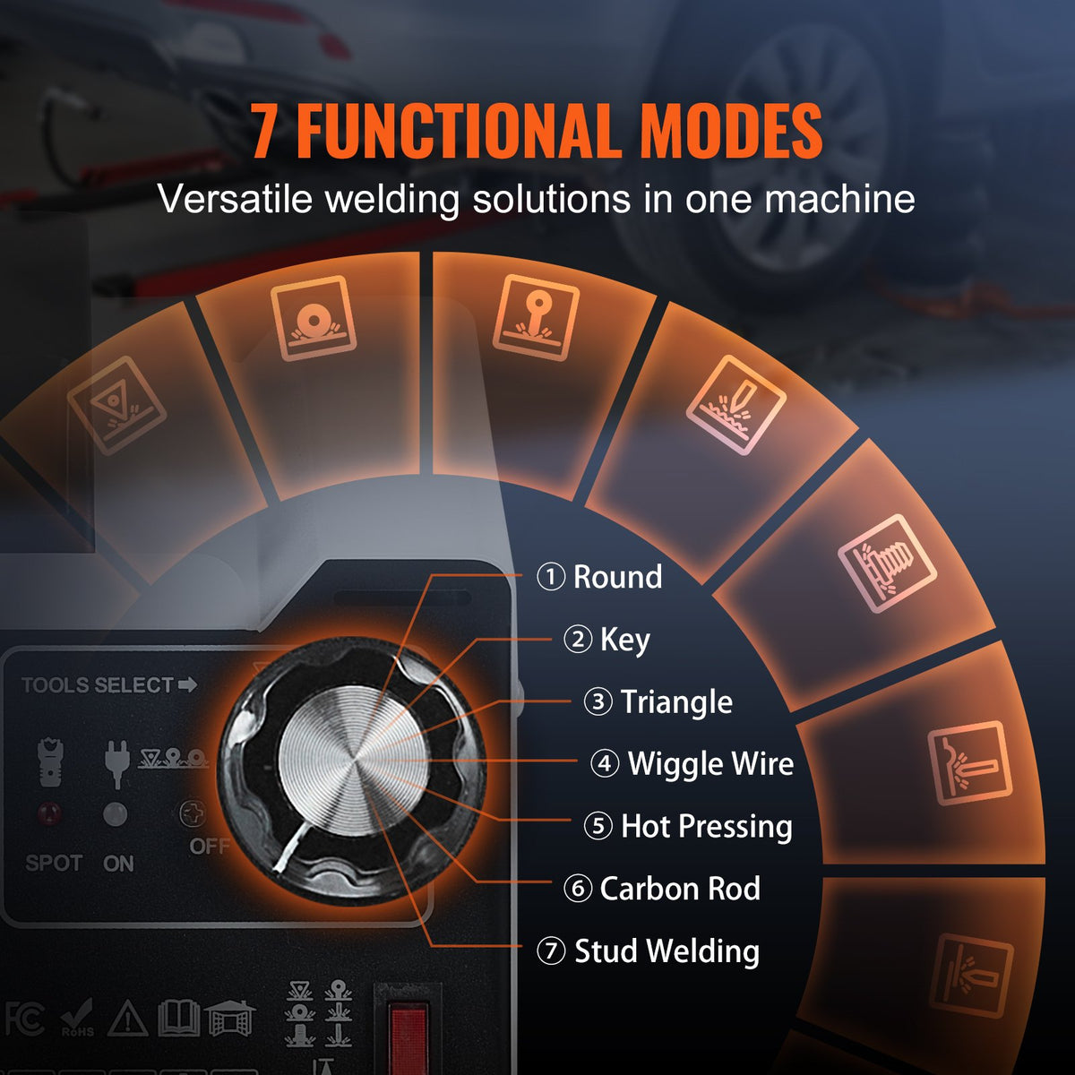 Stud Welder Dent Repair Kit | Spot Welding Dent Puller Machine | 7 Modes for Auto Body Work