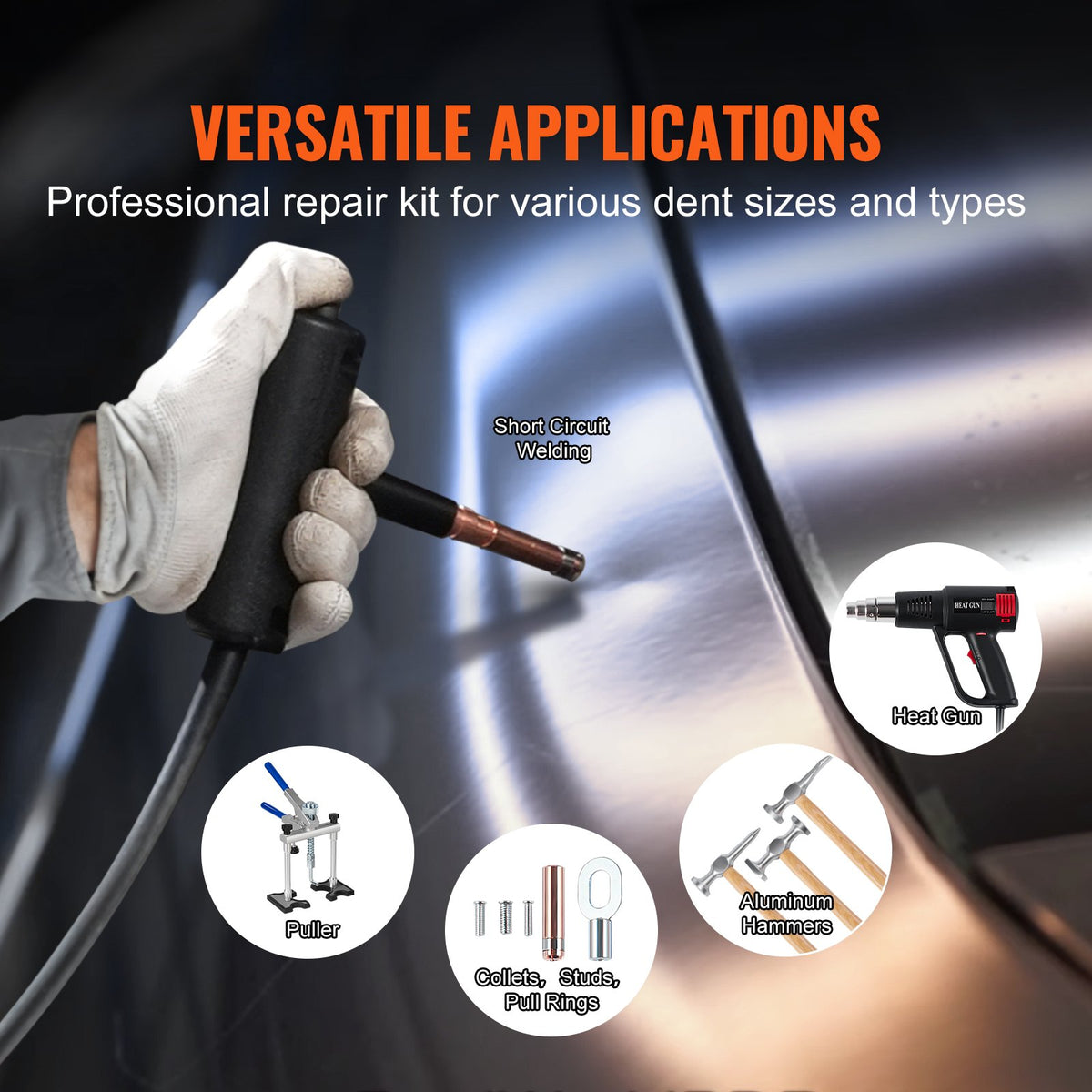 Stud Welder Dent Puller | 300W Dent Repair Tool for Aluminum Car Body