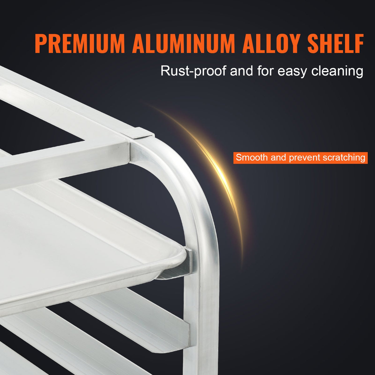 Bun Pan Rack 20-Tier | Commercial Aluminium Bakery Rack with Brake Wheels | Fits Half & Full Sheet Pans | Kitchen Storage Speed Rack | Bread Baking Equipment 660x517x1767mm