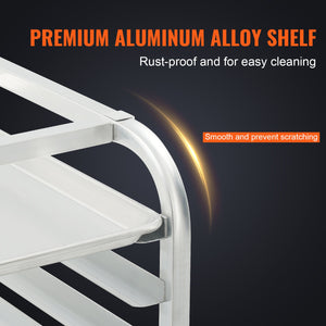 Bun Pan Rack 20-Tier | Commercial Aluminium Bakery Rack with Brake Wheels | Fits Half & Full Sheet Pans | Kitchen Storage Speed Rack | Bread Baking Equipment 660x517x1767mm