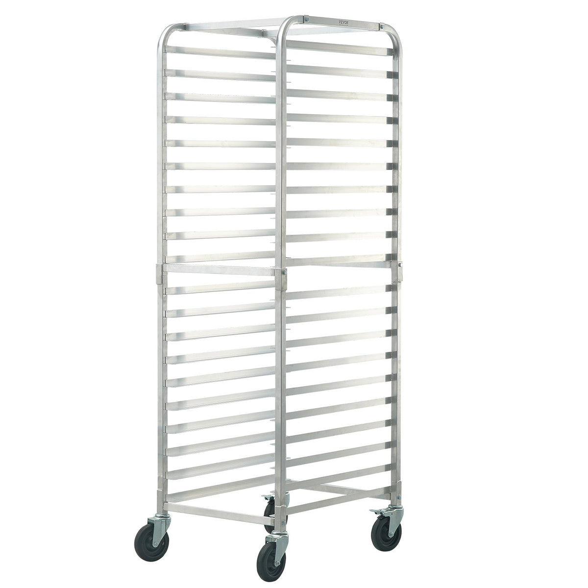 Bun Pan Rack 20-Tier | Commercial Aluminium Bakery Rack with Brake Wheels | Fits Half & Full Sheet Pans | Kitchen Storage Speed Rack | Bread Baking Equipment 660x517x1767mm