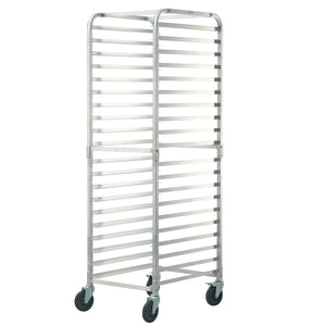 Bun Pan Rack 20-Tier | Commercial Aluminium Bakery Rack with Brake Wheels | Fits Half & Full Sheet Pans | Kitchen Storage Speed Rack | Bread Baking Equipment 660x517x1767mm