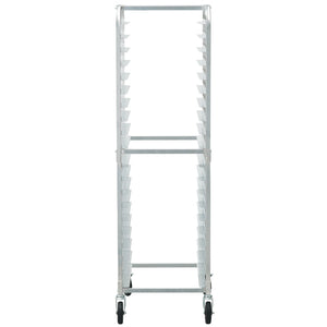 Bun Pan Rack 20-Tier | Commercial Aluminium Bakery Rack with Brake Wheels | Fits Half & Full Sheet Pans | Kitchen Storage Speed Rack | Bread Baking Equipment 660x517x1767mm