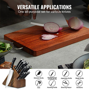 Knife Sharpening Kit 10 Piece | Dual-Sided Whetstones 400/1000 & 3000/8000 | Includes Bases, Guides & Flattening Stone