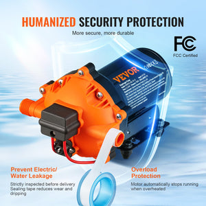 Water Diaphragm Pump | 20.8 LPM | Adjustable Pressure 2.8–6.9 bar | 12.7mm MNPT