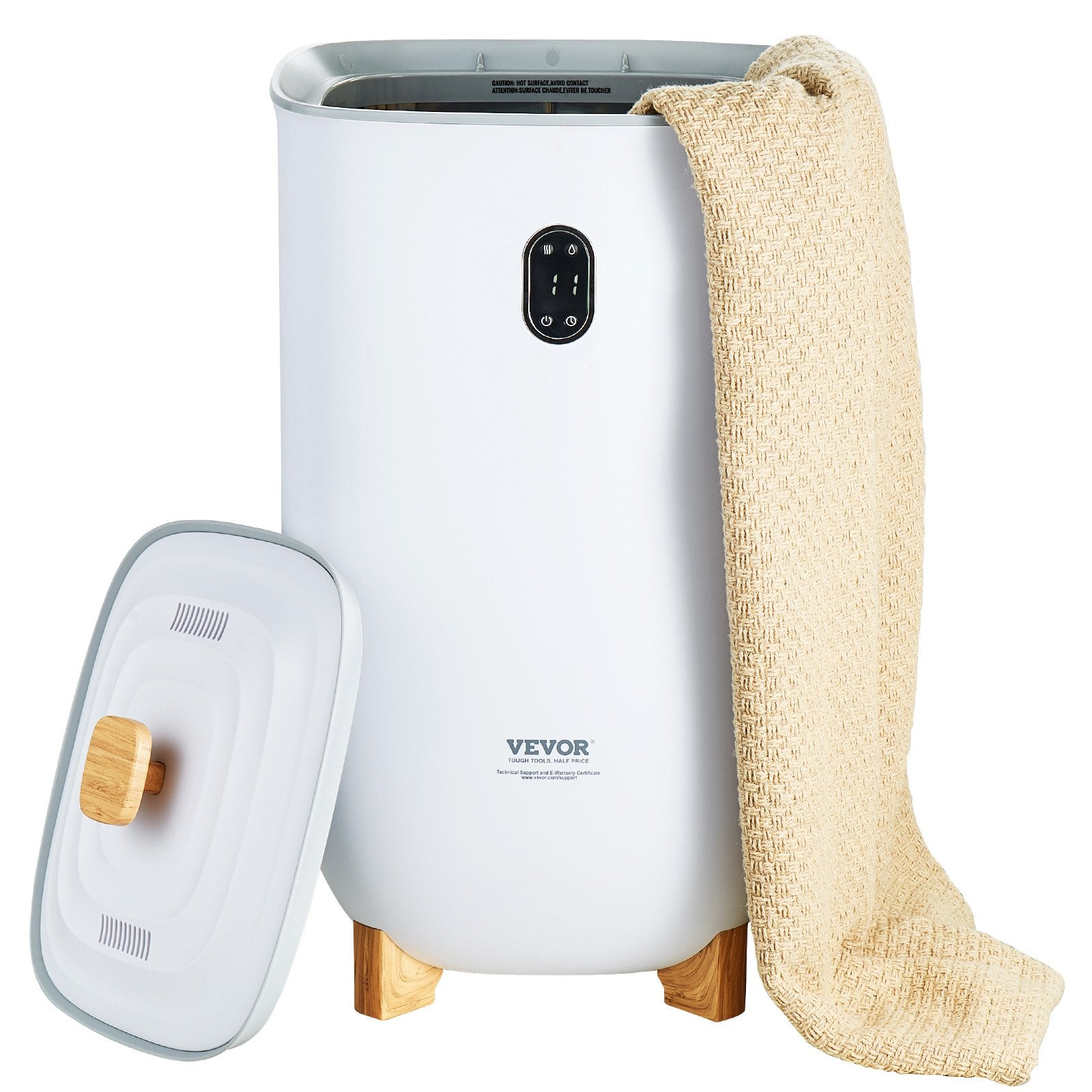 Towel Warmer Bucket | 35L with LED Screen, Timer & Dry Function | White