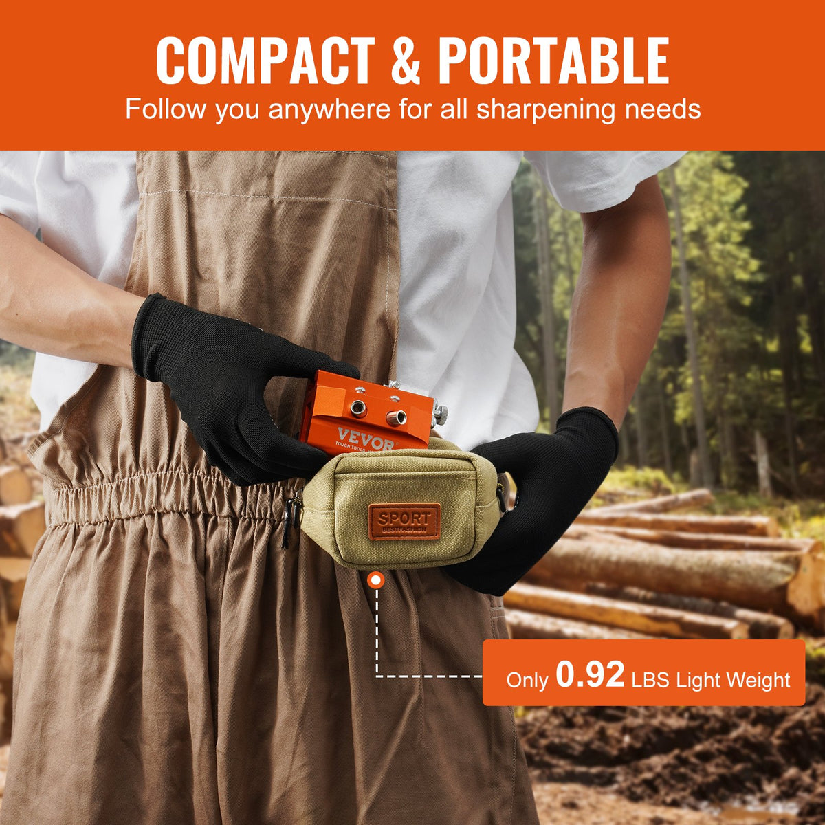 Chainsaw Sharpener | Hand-Crank Chain Saw Sharpener for 4"-22" Chains