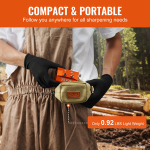 Chainsaw Sharpener | Hand-Crank Chain Saw Sharpener for 4"-22" Chains