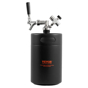 Beer Growler Tap System 5L | 304 Stainless Steel Pressurised Mini Keg | CO2 Regulator & Leak-Proof Tap for Homebrew & Craft Beer