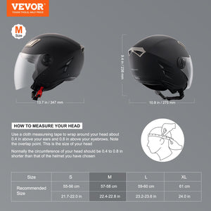 3/4 Face Motorcycle Helmet | Bluetooth Communication | Street & Off-Road