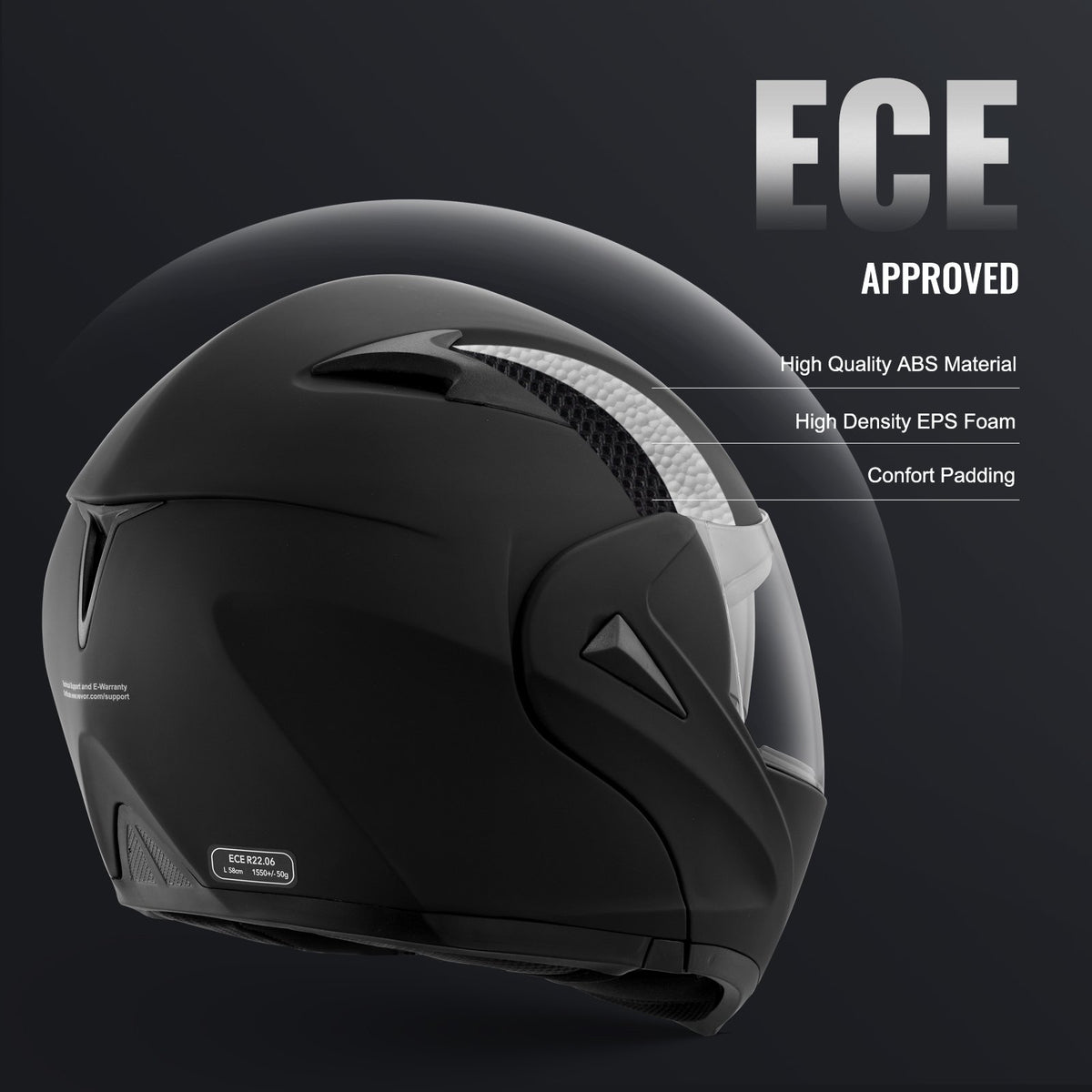 Motorcycle Helmet | Unmasked Style | Motocross with Bluetooth Communication