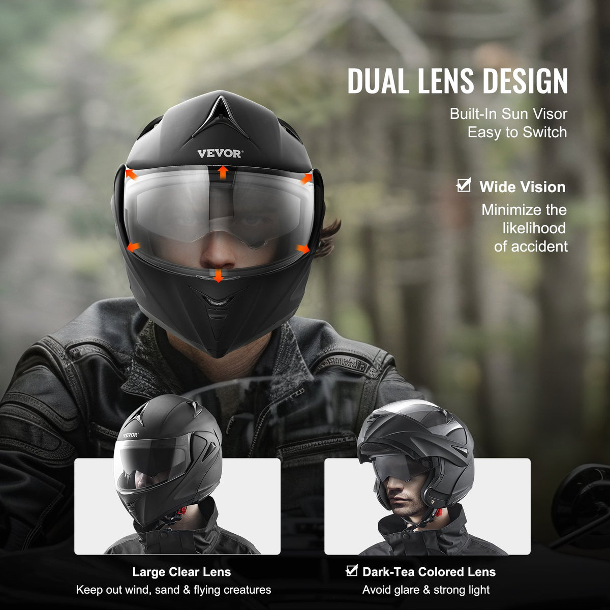 Motorcycle Helmet | Unmasked Style | Motocross with Bluetooth Communication