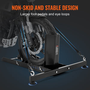 Motorcycle Wheel Chock Upright | 816.5kg Capacity | Heavy Duty Steel Front Wheel Stand | 6 Adjustable Holes | Fits 381-558.8mm Off-Road & Standard Motorcycles