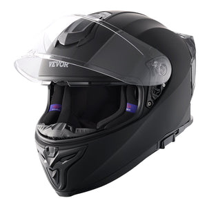 Full Face Motorcycle Helmet | Motocross Style with Bluetooth Slot | Matte Finish