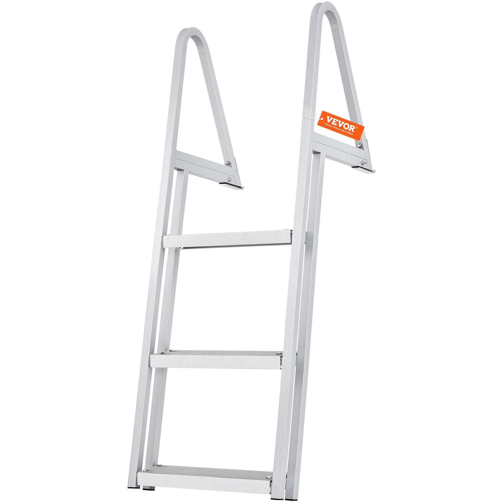 Dock Ladder 3 Step | 159kg Capacity Aluminum Pontoon Boat Ladder | Removable with Non-Slip Steps