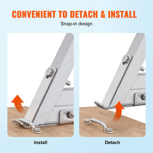 Dock Ladder 3 Step | 159kg Capacity Aluminum Pontoon Boat Ladder | Removable with Non-Slip Steps