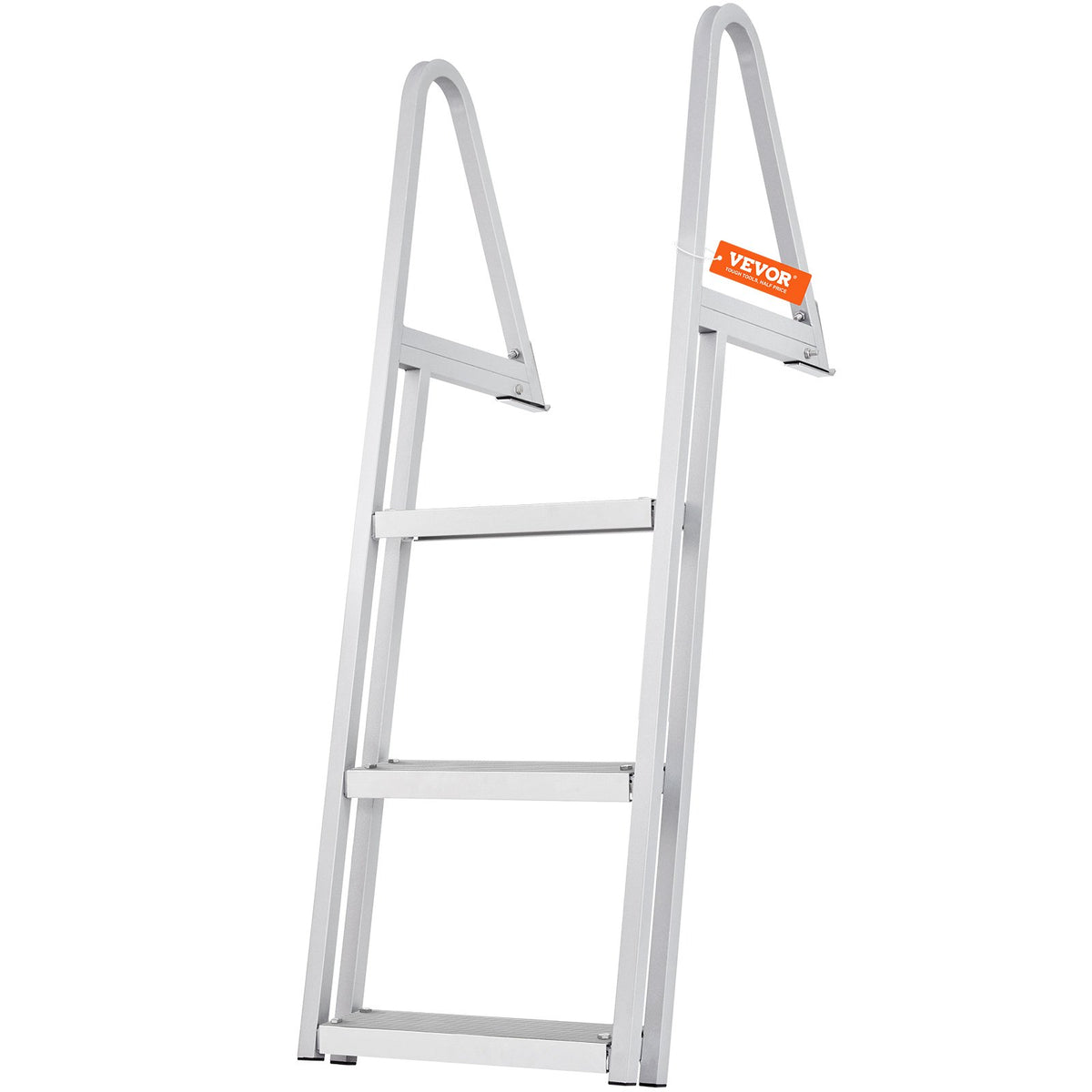 Dock Ladder 3 Step | 159kg Capacity Aluminum Pontoon Boat Ladder | Removable with Non-Slip Steps