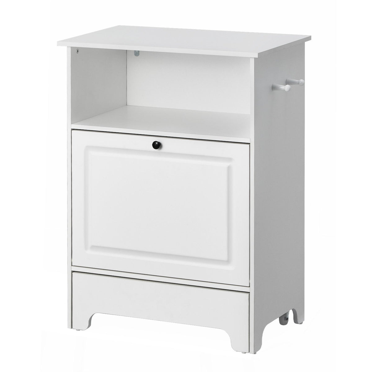 Pet Feeding Station | 2 Elevated Dog Bowls with Food & Toy Storage Cabinet | Wooden Pet Furniture