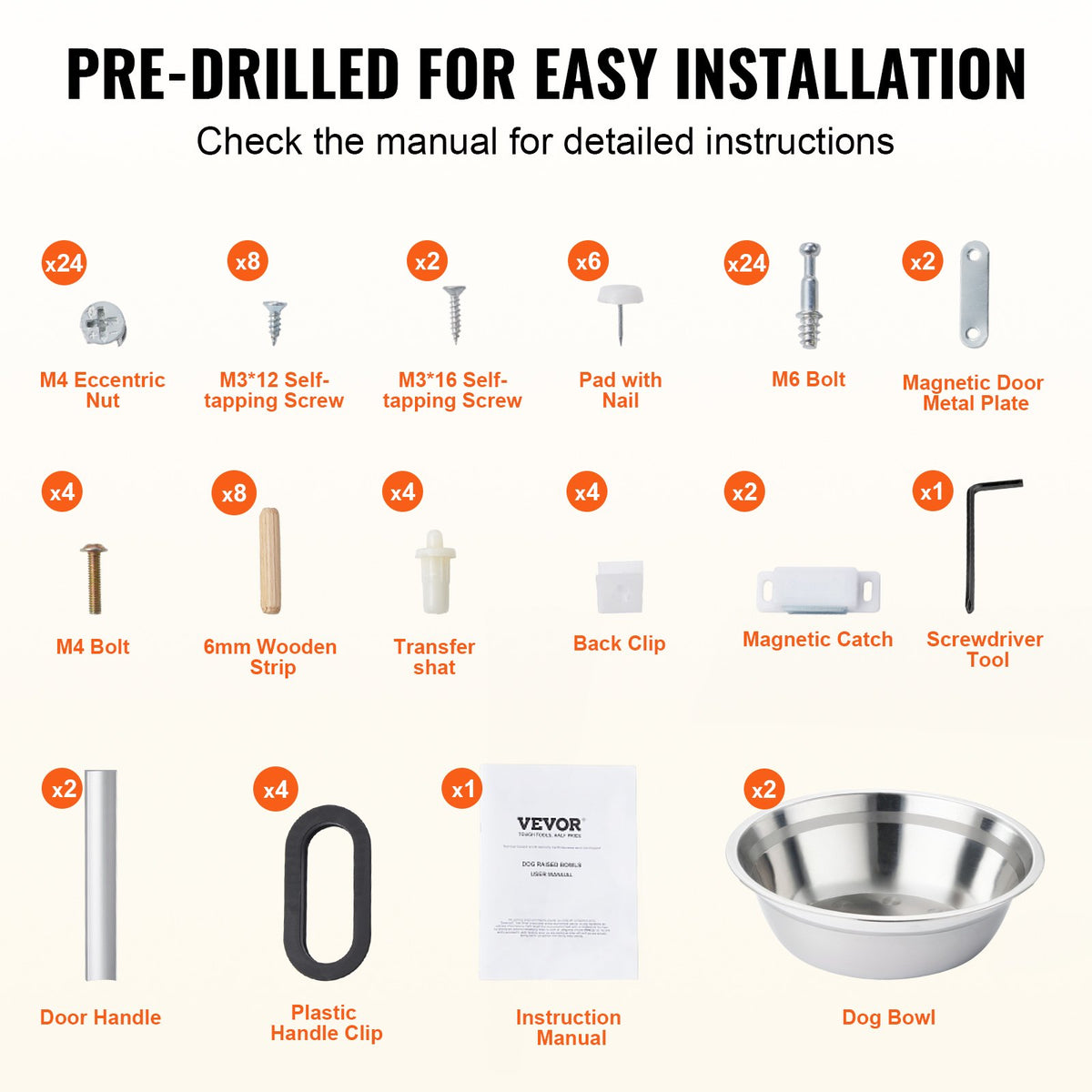 Pet Feeding Station | Raised Dog Bowls with Food & Toy Storage Cabinet