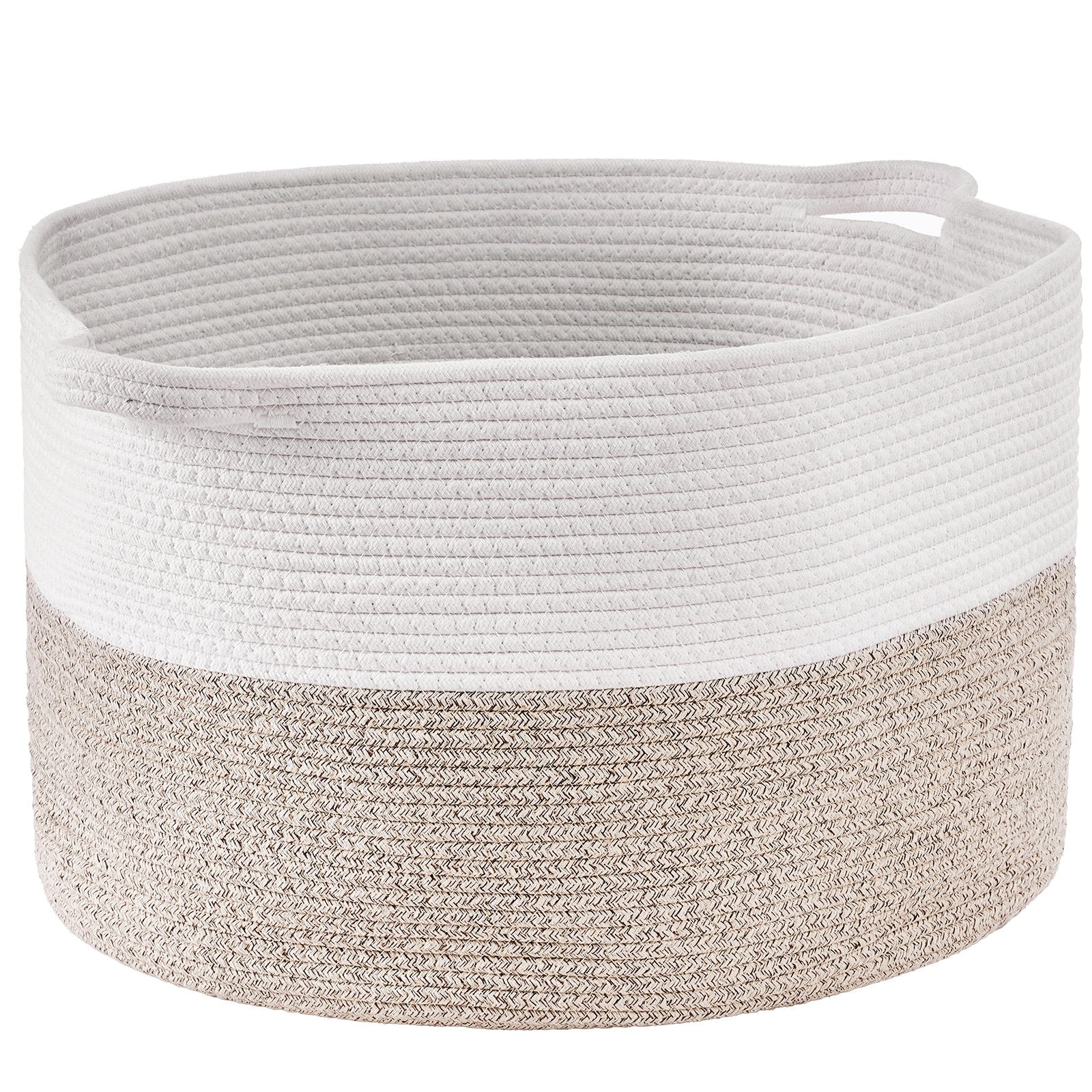 Cotton Rope Storage Basket | 87L Woven Blanket Basket
