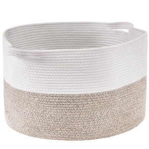 Cotton Rope Storage Basket | 87L Woven Blanket Basket