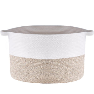 Cotton Rope Storage Basket | 87L Woven Blanket Basket