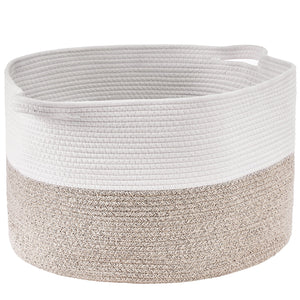 Cotton Rope Storage Basket | 87L Woven Blanket Basket
