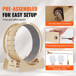 Cat Exercise Wheel | 29.5" Large Treadmill for Indoor Cats